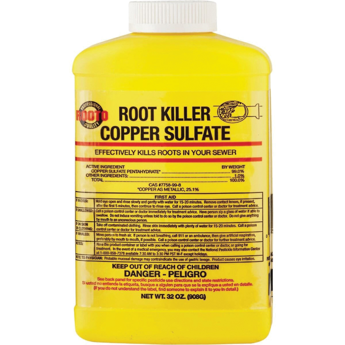 Rooto Corporation 1185 Root Killer, 2 lb Bottle - 1