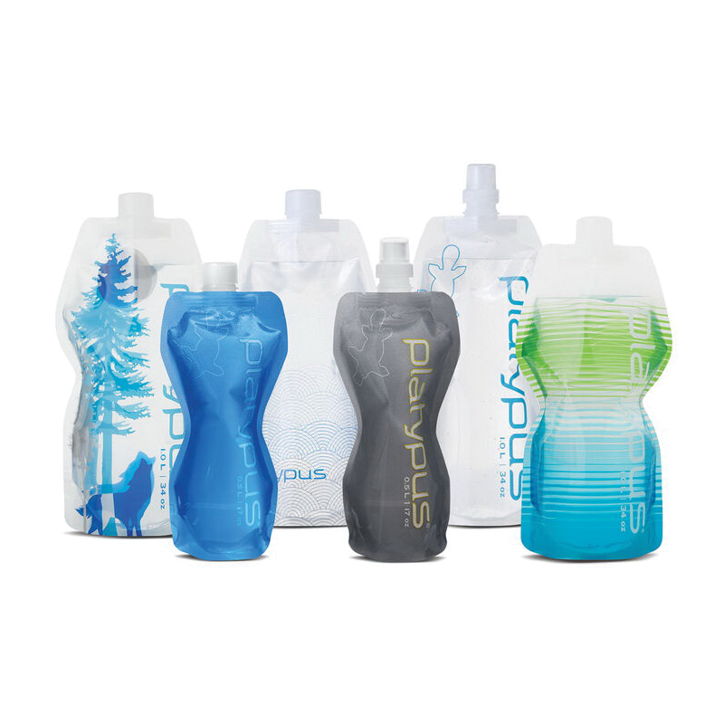 platypus SoftBottle 10964 Water Bottle, 1 L Capacity, Polypropylene, Wild Blue, Closure Lid - 2