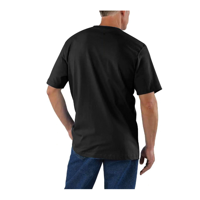 Carhartt K87-NVYREGMA T-Shirt, M, Regular, Cotton, Navy, Crew Neck Collar, Short Sleeve, Original Fit - 2