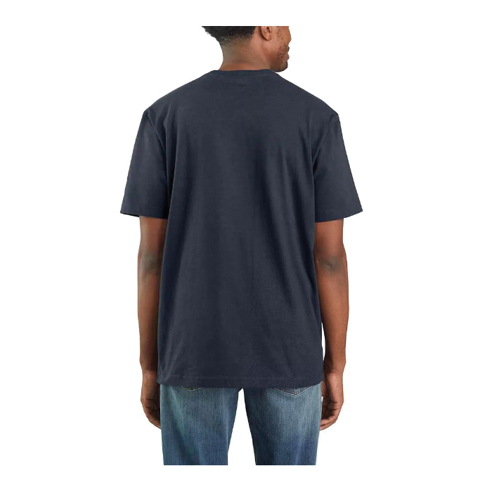 Carhartt K87-NVYREGMA T-Shirt, M, Regular, Cotton, Navy, Crew Neck Collar, Short Sleeve, Original Fit - 3