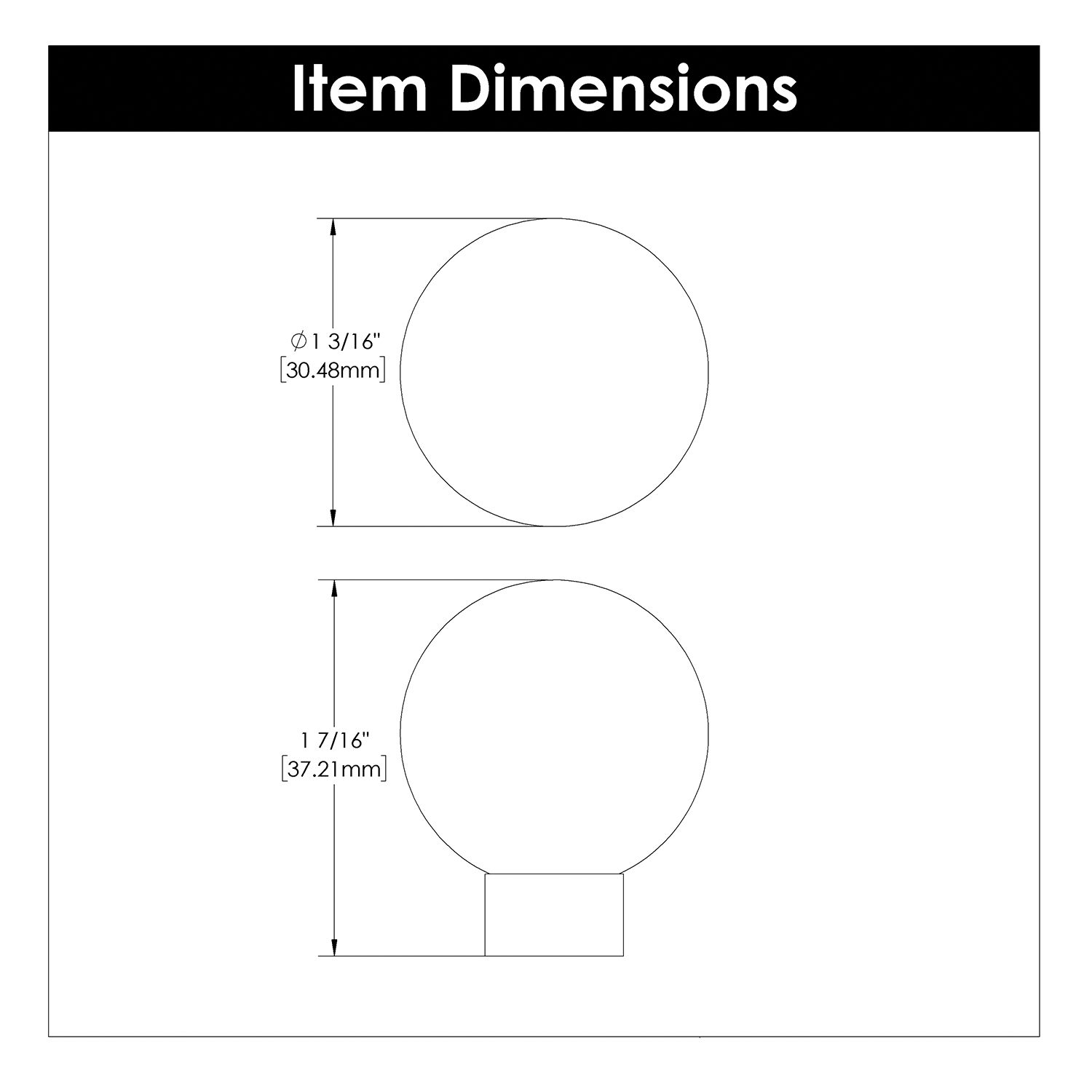 Hickory Hardware P705-LU Knob, 1-9/16 in Projection, Acrylic/Zinc, Lucite - 3