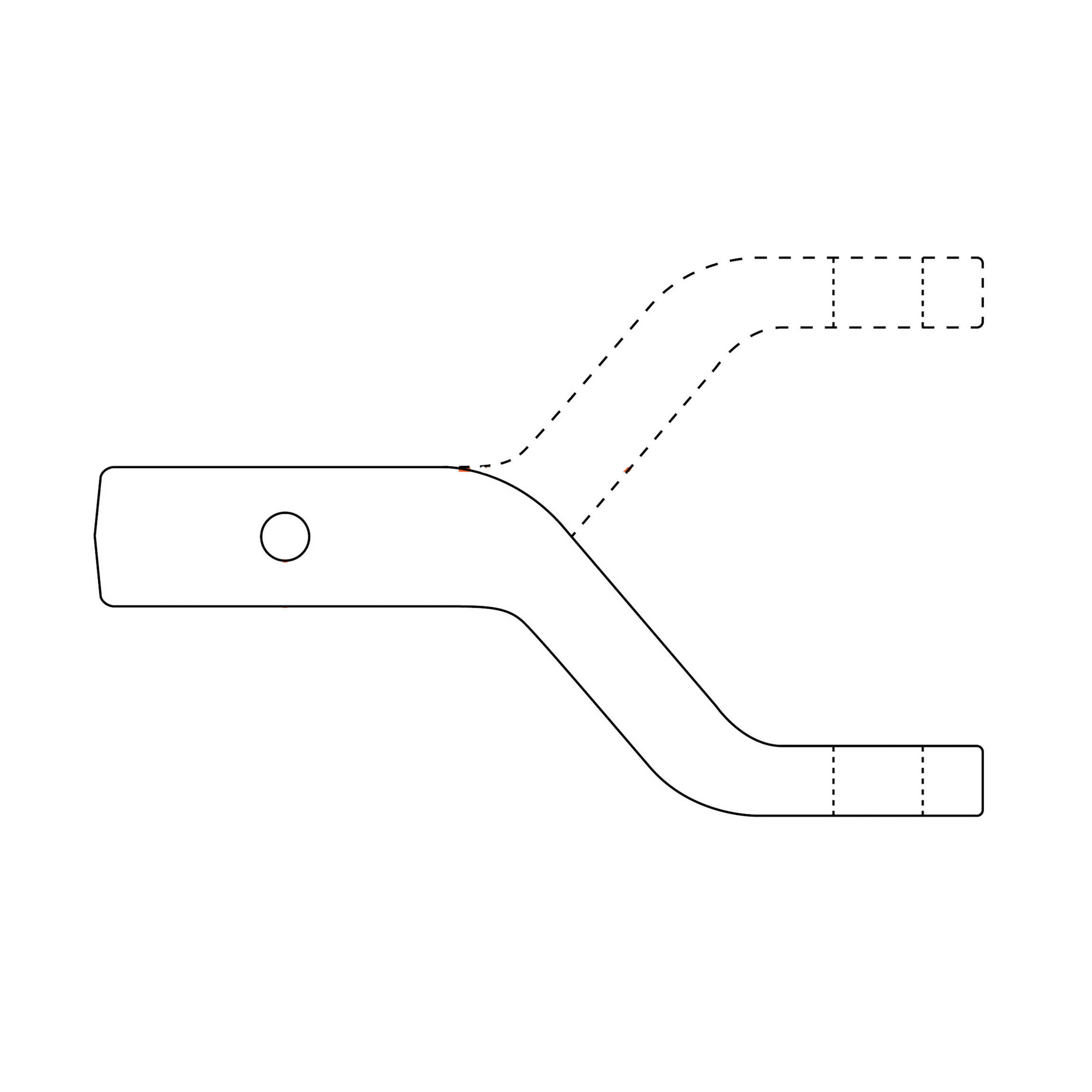 Curt 45340 Ball Mount, 8-1/2 in L, 2 in Drop, 1 in Rise, Class 5 Hitch, Steel, Carbide - 3