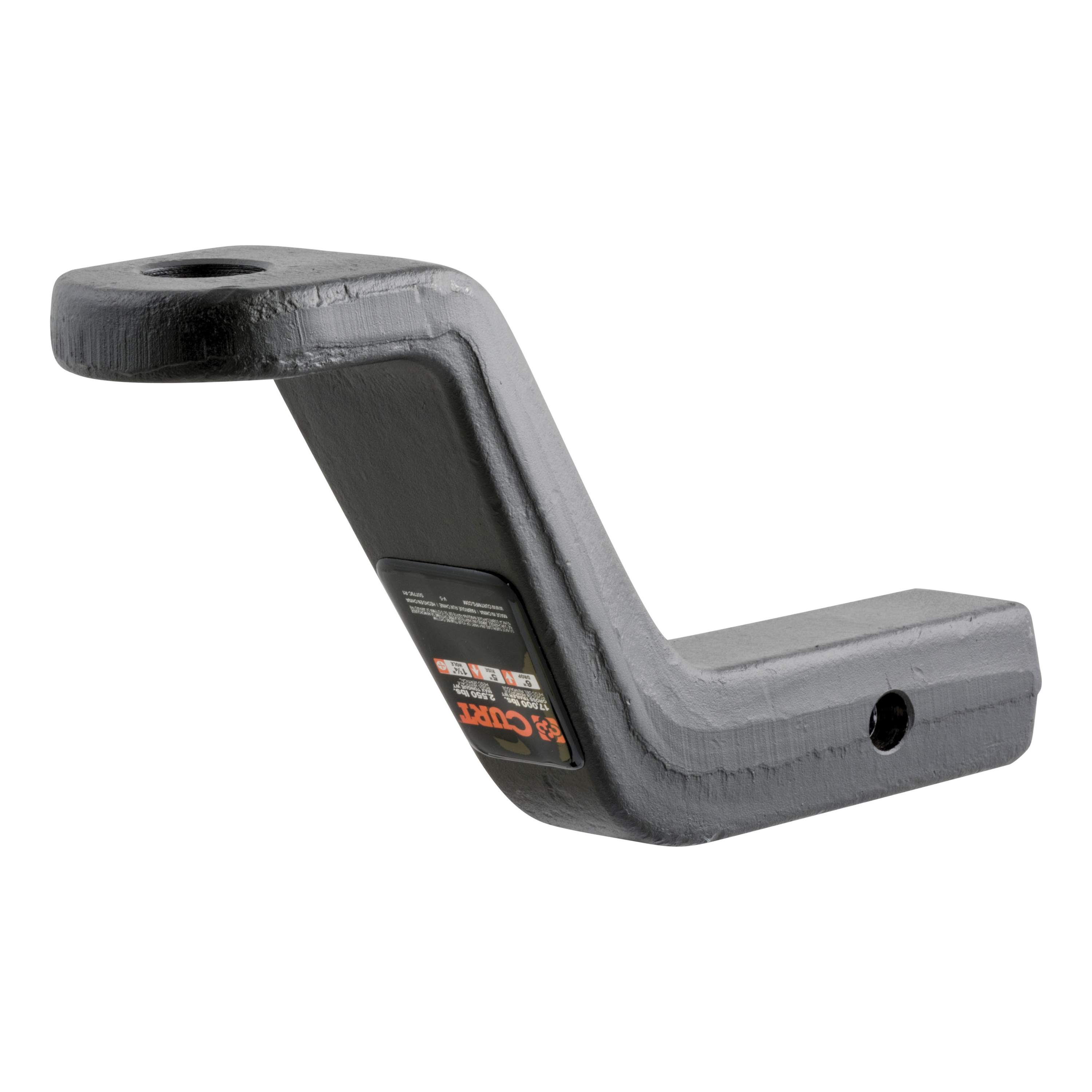Curt 45342 Ball Mount, 9-1/2 in L, 6 in Drop, 5 in Rise, Class 5 Hitch, Steel, Carbide - 2