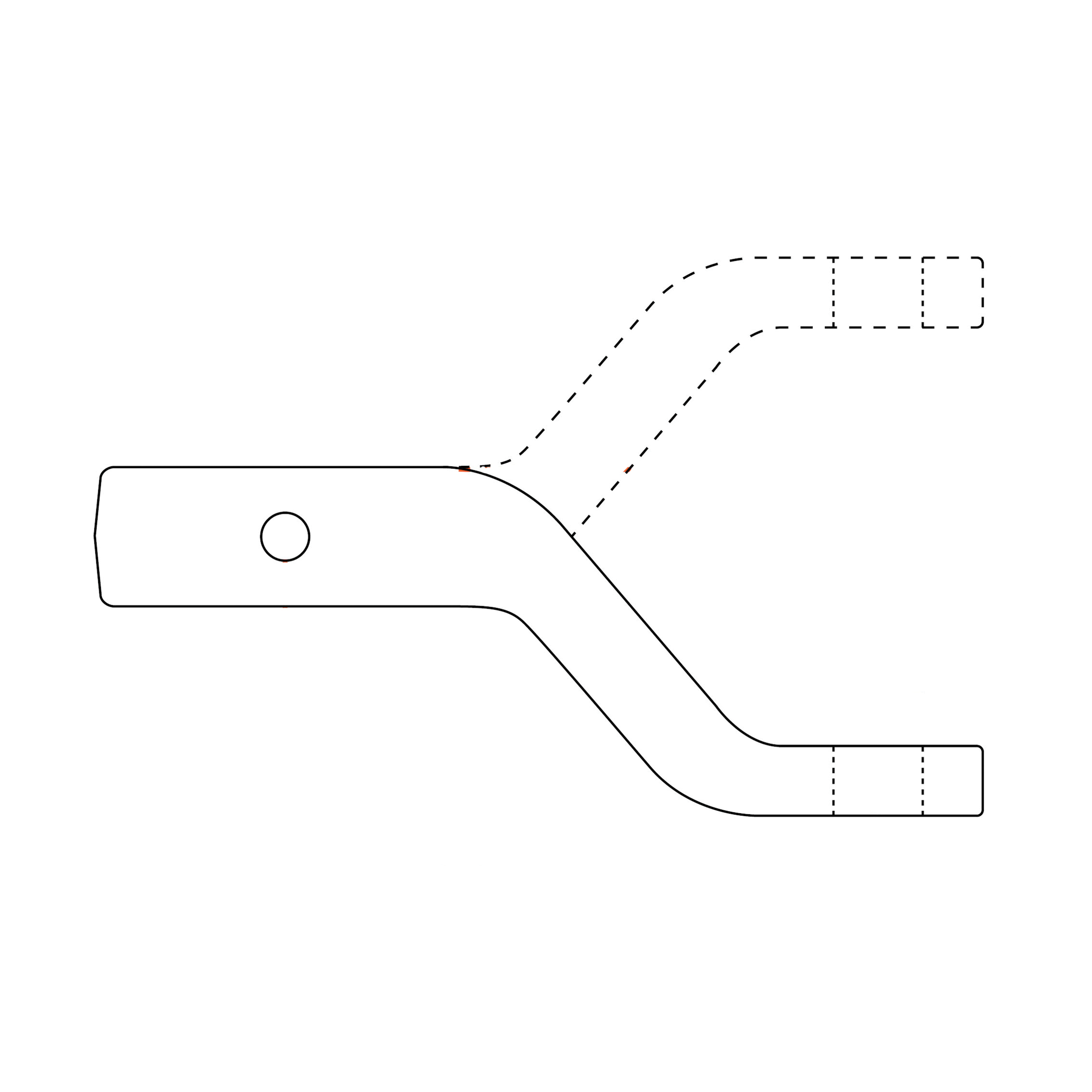 Curt 45342 Ball Mount, 9-1/2 in L, 6 in Drop, 5 in Rise, Class 5 Hitch, Steel, Carbide - 3