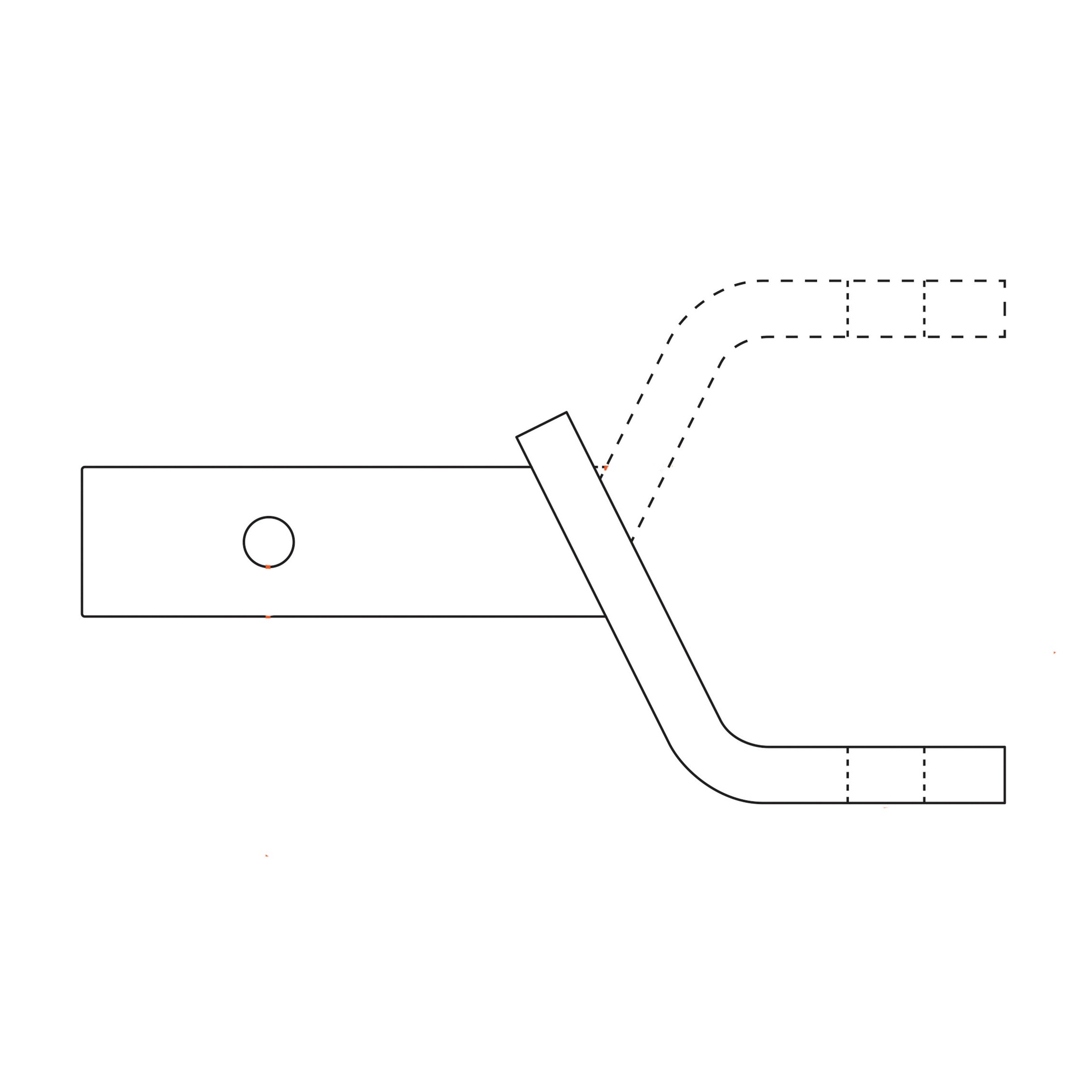 Curt 45830 Ball Mount, 8-1/4 in L, 2 in Drop, 3/4 in Rise - 3