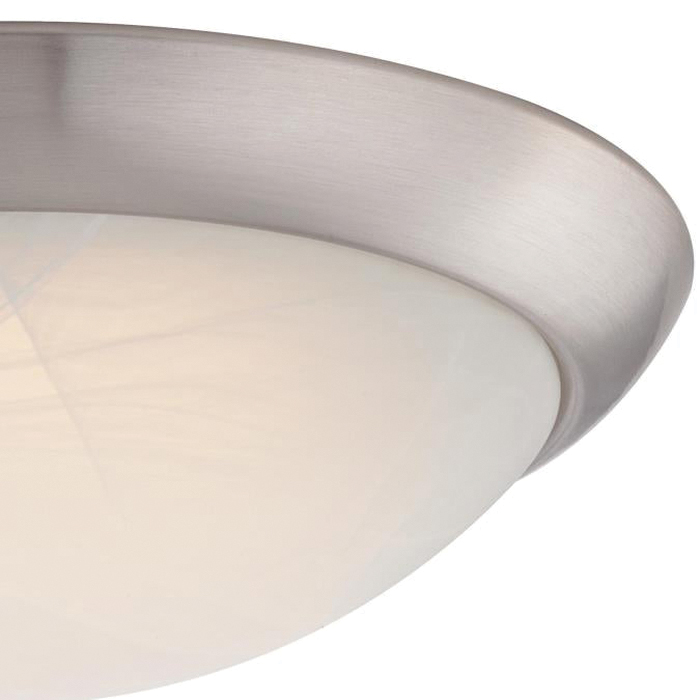 Westinghouse 6308800 Ceiling Light Fixture, Brushed Nickel Fixture, Alabaster Shade, White Shade, 120 V, 15 W, 1-Lamp - 3