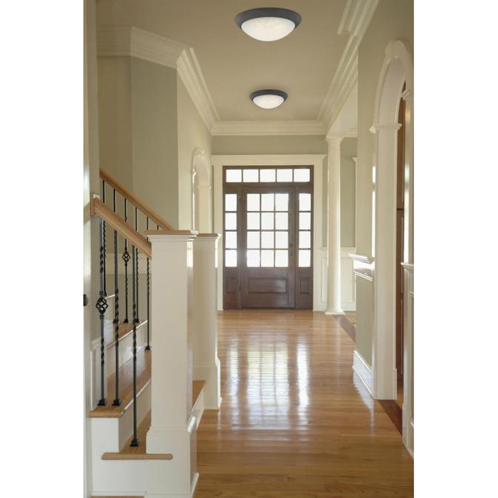 Westinghouse 6308900 Ceiling Light Fixture, Oil-Rubbed Bronze Fixture, Alabaster Shade, White Shade, 120 V, 15 W - 2