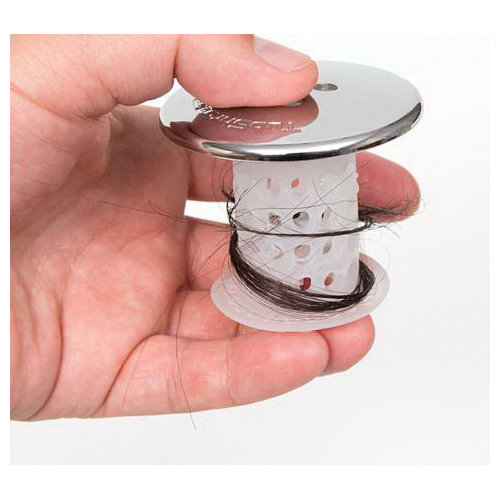 Tubshroom TSCE325 Hair Catcher, Rubber, Chrome - 2