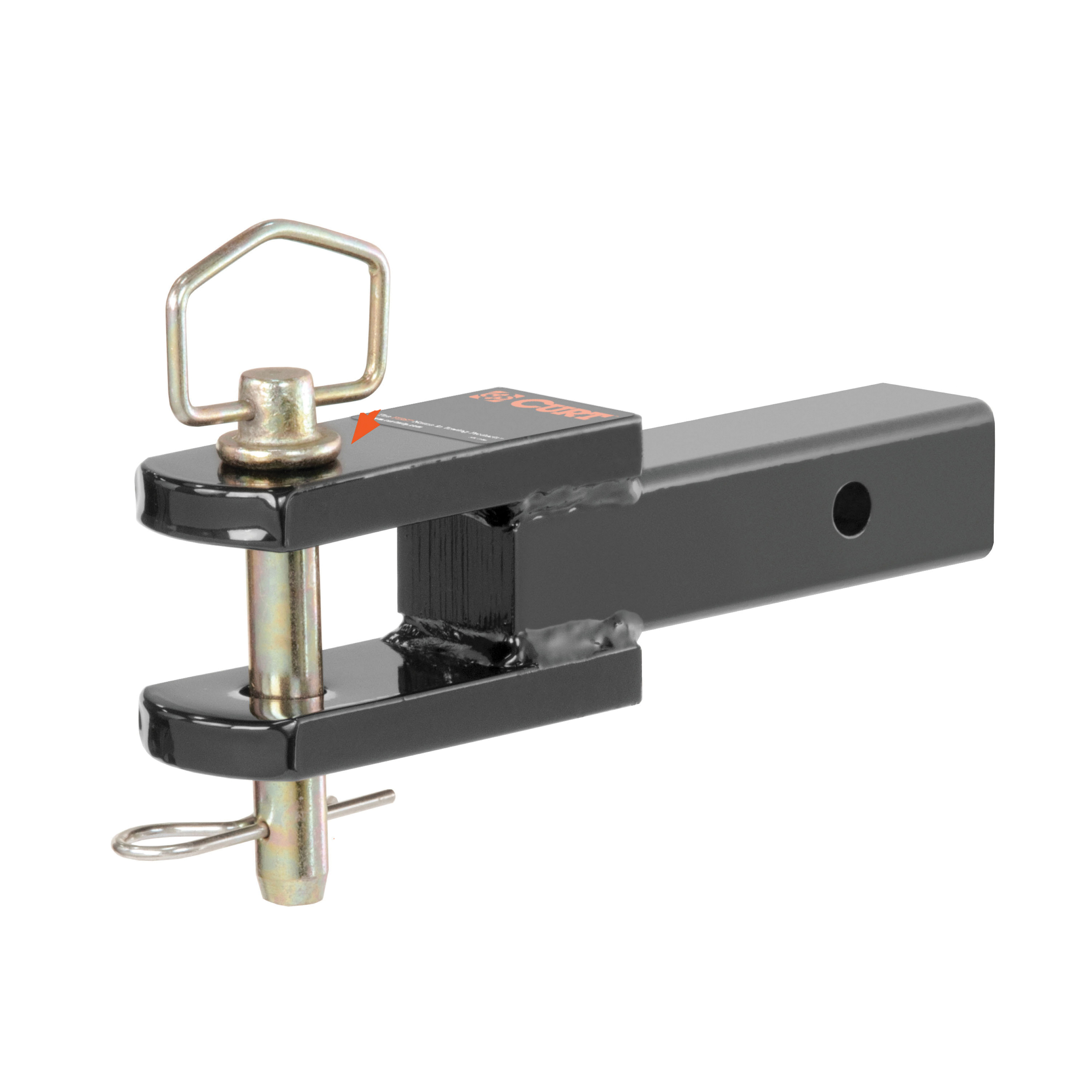 Curt 45821 Ball Mount, 1 in Dia Hitch Ball, Steel Hitch Ball, Gloss Black Powder-Coated - 3