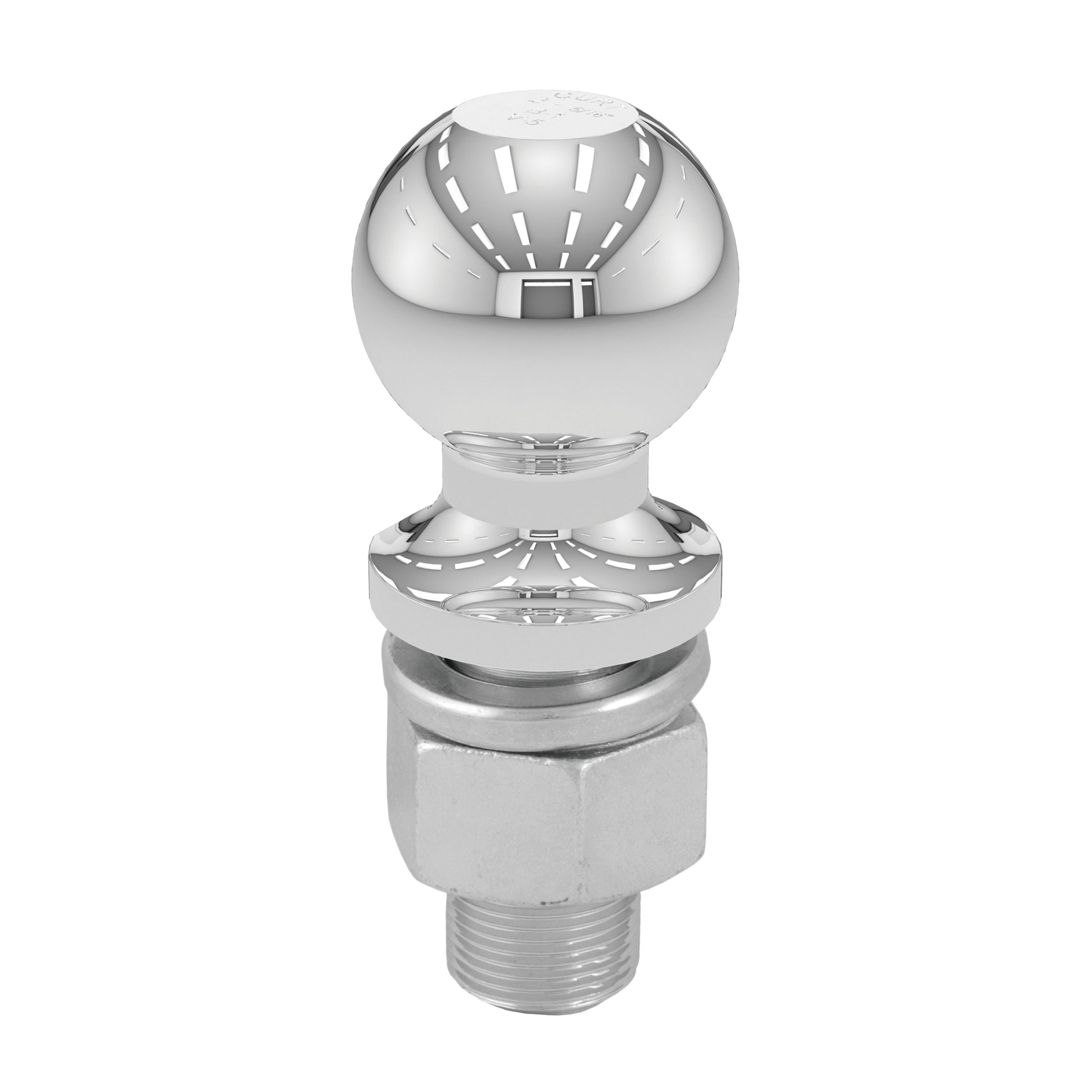 Curt 40061 Hitch Ball, 1-7/8 in Dia Ball, 3/4 in Dia Shank, 2000 lb Gross Towing, 160 ft-lb Tongue Load, Steel - 3