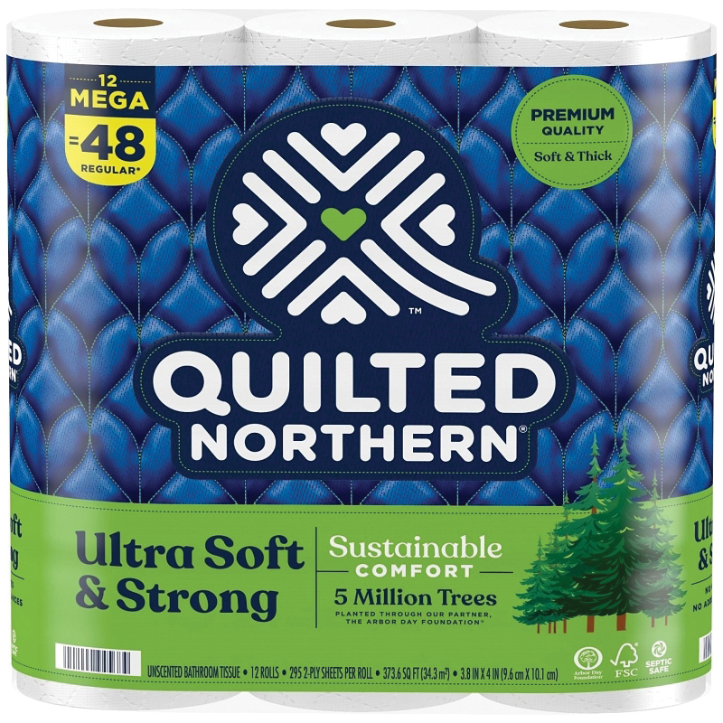 Quilted Northern 94443 Toilet Tissue, 3.8 x 4 in Sheet, 2-Ply, Paper - 1