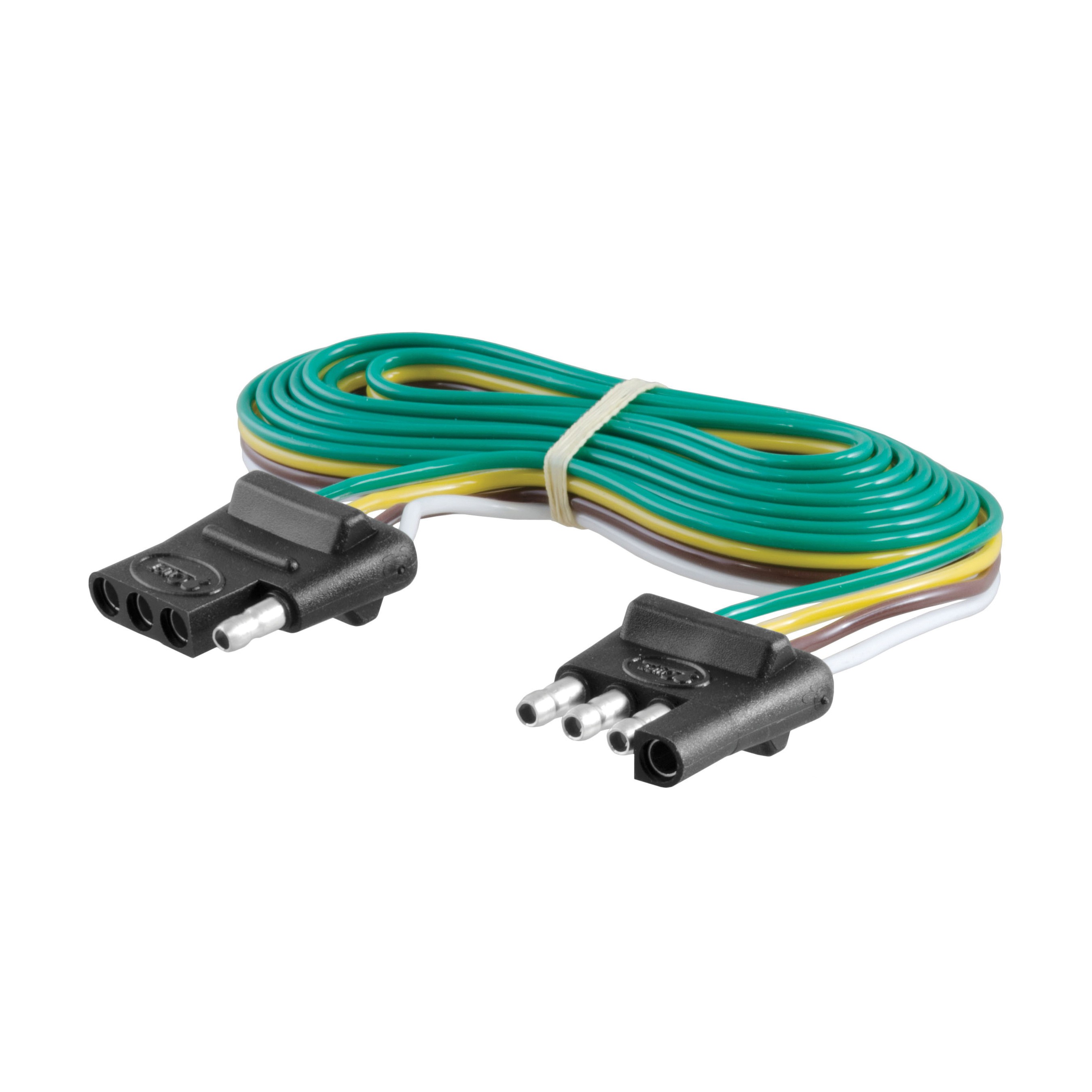 Curt 58051 4-Way Flat Connector Plug and Socket, For: Vehicles and Trailers with 2-Wire Systems - 2