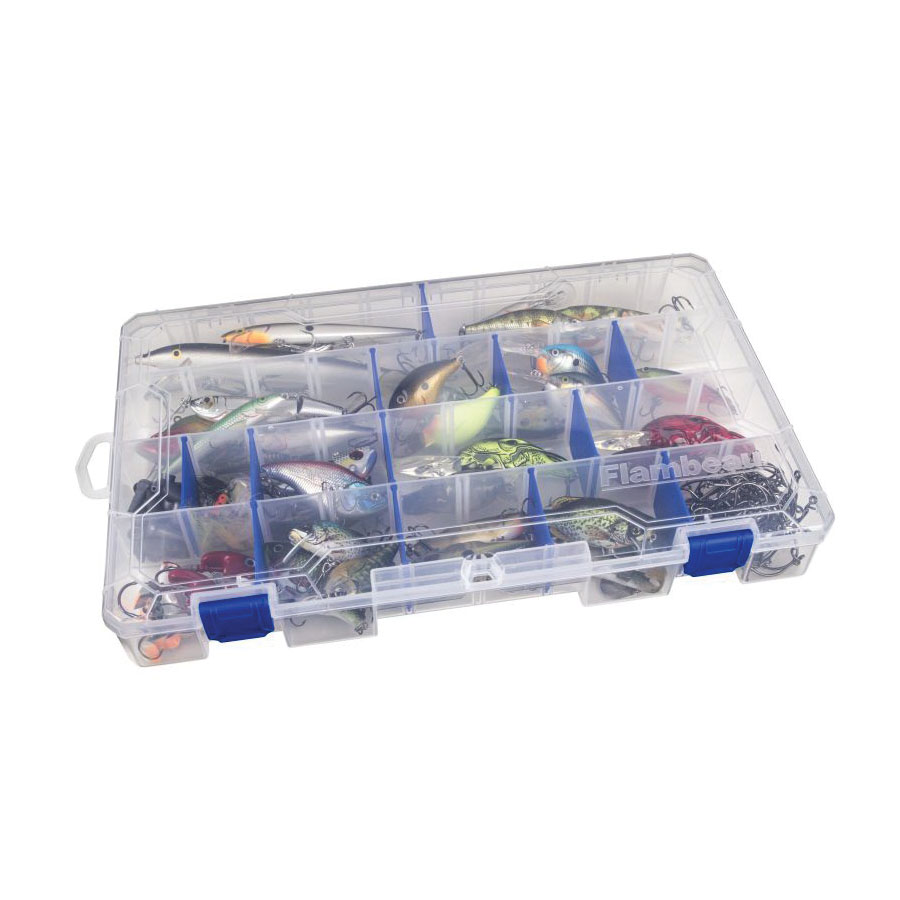 Flambeau Outdoors Tuff Tainer Series 5007 Divided Tackle Box, 9-1/8 in W, 2 in D, 22 Spinnerbaits Capacity - 2