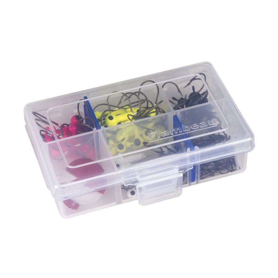 Flambeau Outdoors Tuff Tainer Series 1002 Divided Tackle Box, 3-7/8 in W, 1-1/4 in D, 6-Compartment - 2