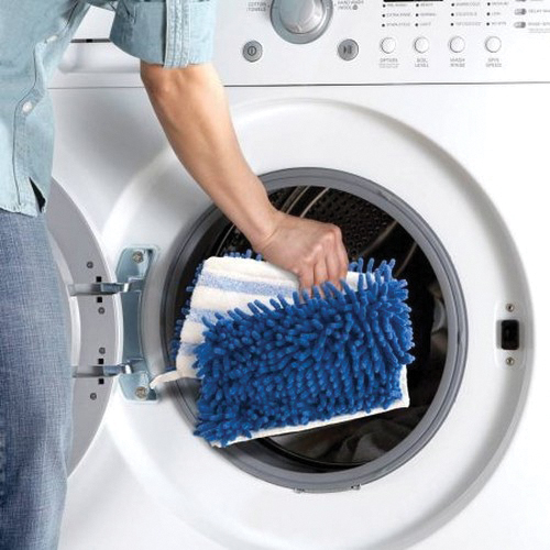 O-Cedar 145643 Flip Mop Refill, Chenille/Microfiber, Blue/White - 2