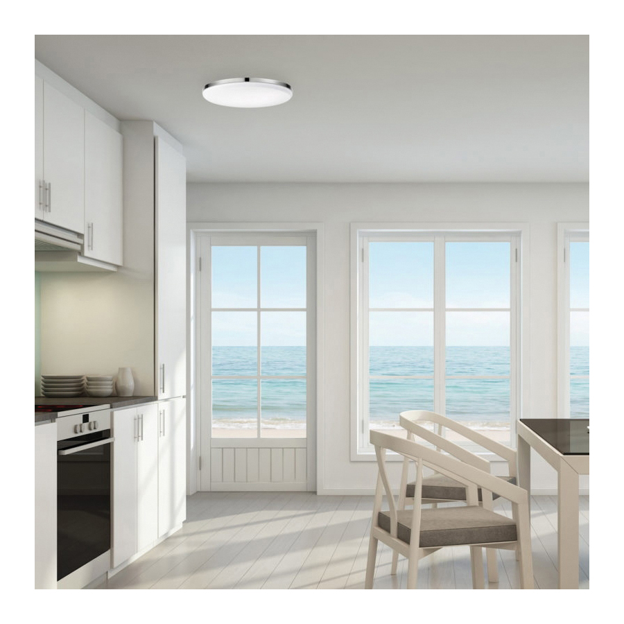 globe 65584 Flush Mount Ceiling Fixture, 120 V, 1-Lamp, LED Lamp, 2200 Lumens Lumens, 3000 K Color Temp, Metal Fixture - 3