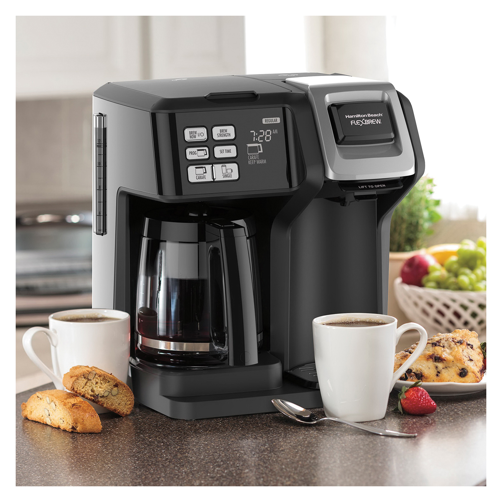 Hamilton Beach 49976 Coffee Maker, 12 Cups Capacity, Black - 4