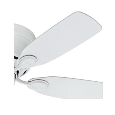 Hunter WhisperWind Low Profile IV Series 51059 Ceiling Fan, 5-Blade, White Housing, Snow White Blade, 42 in Sweep - 2