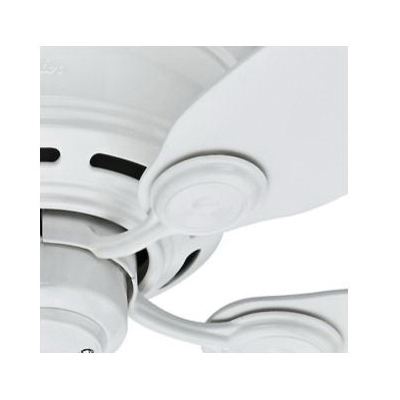 Hunter WhisperWind Low Profile IV Series 51059 Ceiling Fan, 5-Blade, White Housing, Snow White Blade, 42 in Sweep - 3