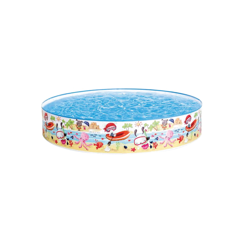 Intex 117 gal Round Plastic Snapset Pool 10 in. H X 5 ft. D - 1