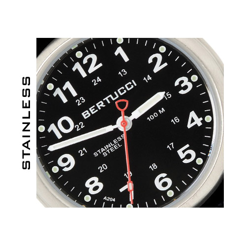 Bertucci A-1S Field Series 10004 Wrist Watch, Stainless Steel Case, Nylon Strap, Buckle - 2