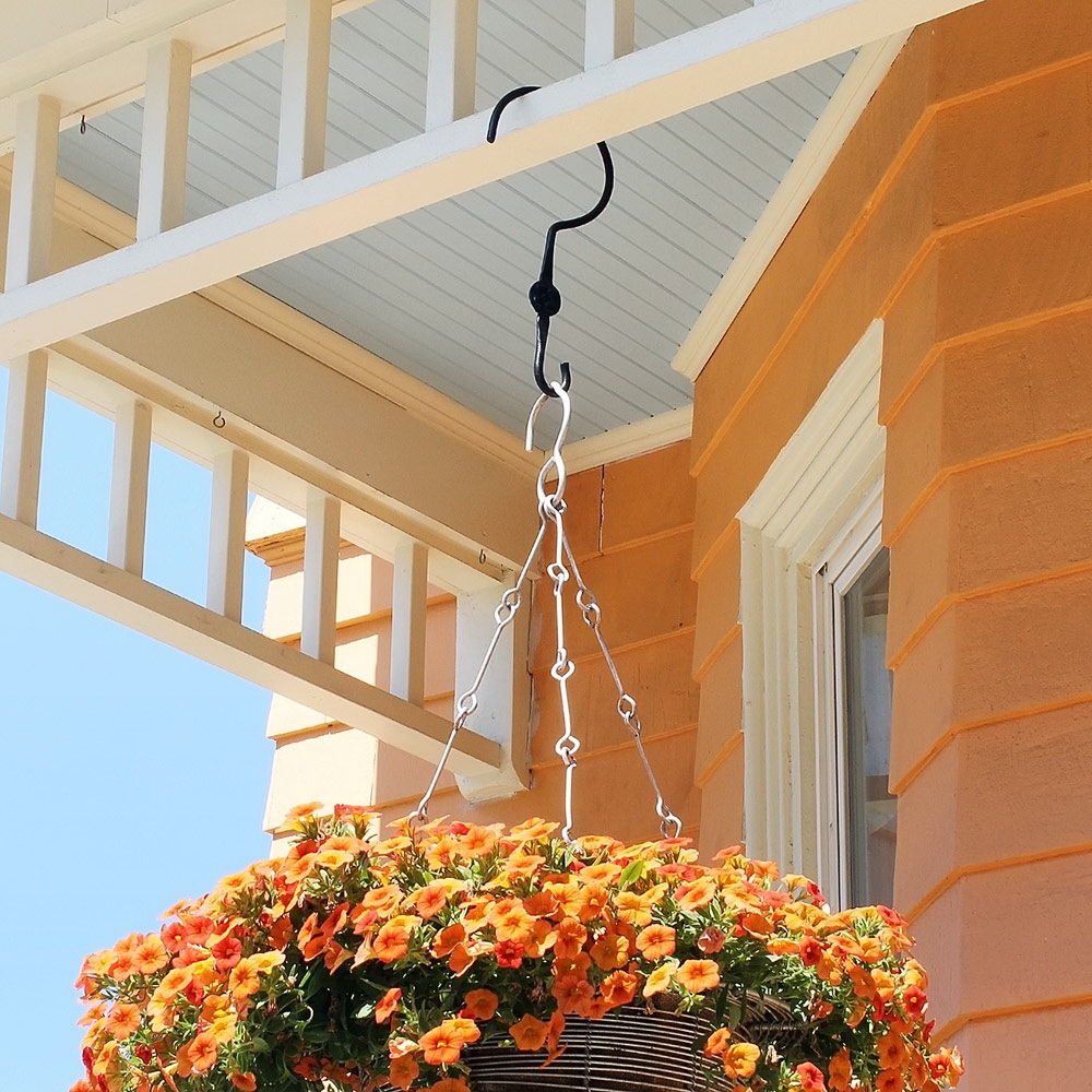 Achla Designs SEL-03 Plant Hook, 5-1/2 in L, 12-1/4 in H, Black, Powder-Coated, Hang - 2