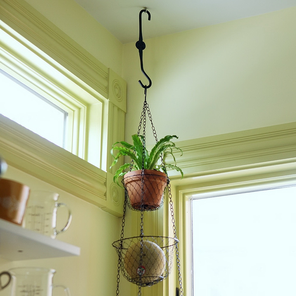 Achla Designs SEL-03 Plant Hook, 5-1/2 in L, 12-1/4 in H, Black, Powder-Coated, Hang - 4