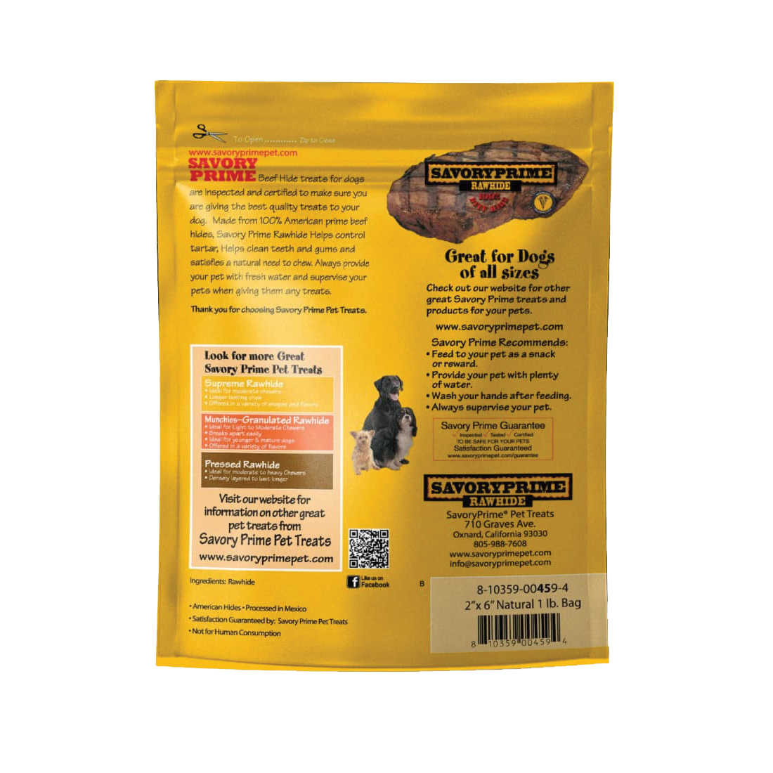 Savory Prime 45 Chips, Rawhide Flavor, 1 lb Bag - 3