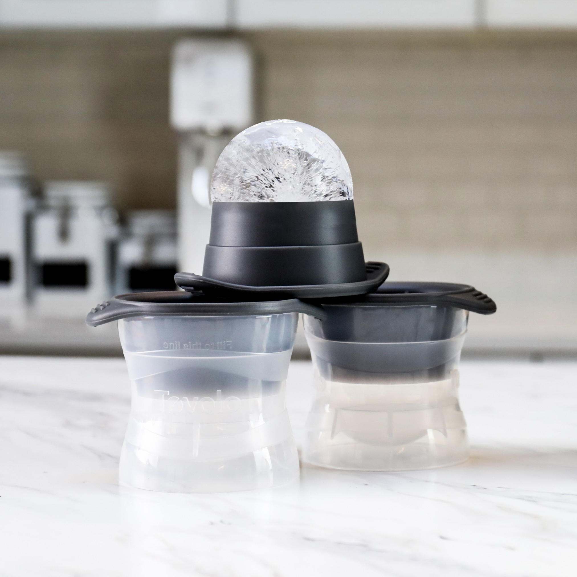 Tovolo 80-9697P Ice Mold Set, Gray, 2-1/2 in L, Dishwasher Safe: Yes - 3