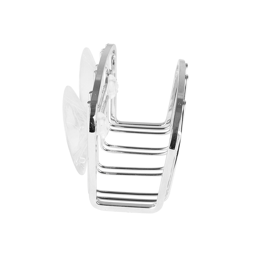 Spectrum 90370 Twist Suction Sink Sponge Holder, 2-3/4 in L, 4-1/2 in W, 2-1/2 in H, Steel, Chrome - 2