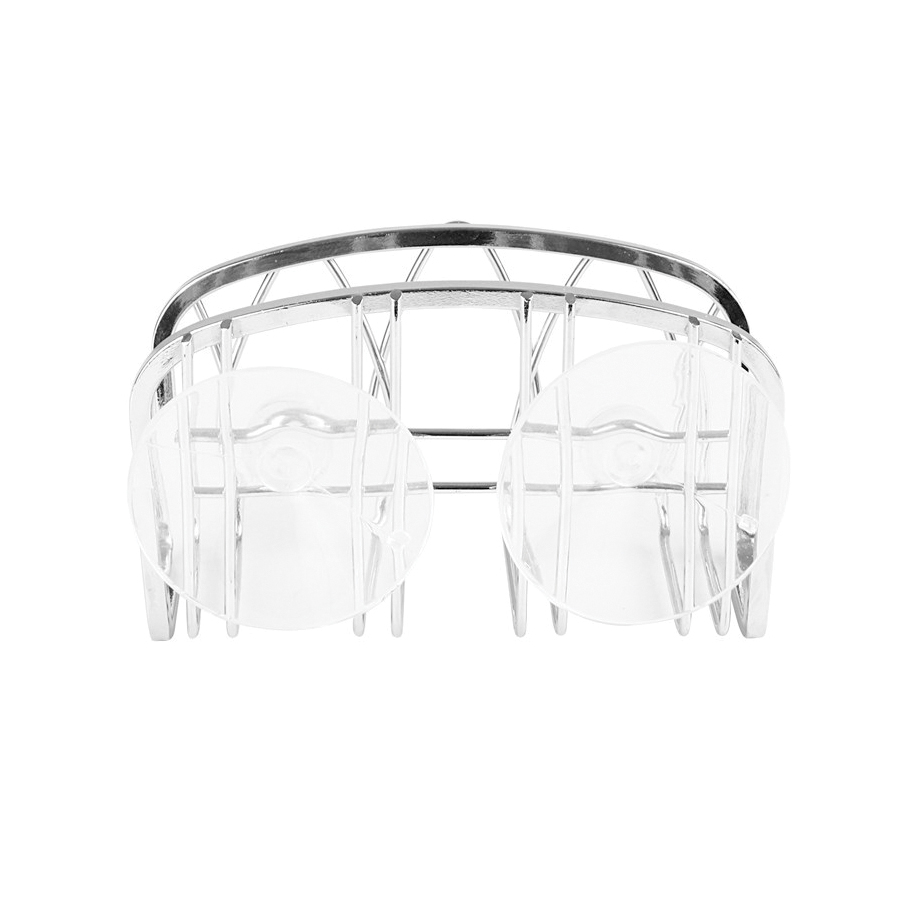 Spectrum 90370 Twist Suction Sink Sponge Holder, 2-3/4 in L, 4-1/2 in W, 2-1/2 in H, Steel, Chrome - 3