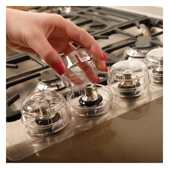 Dreambaby L730A Stove Knob Cover, Plastic, Clear - 3