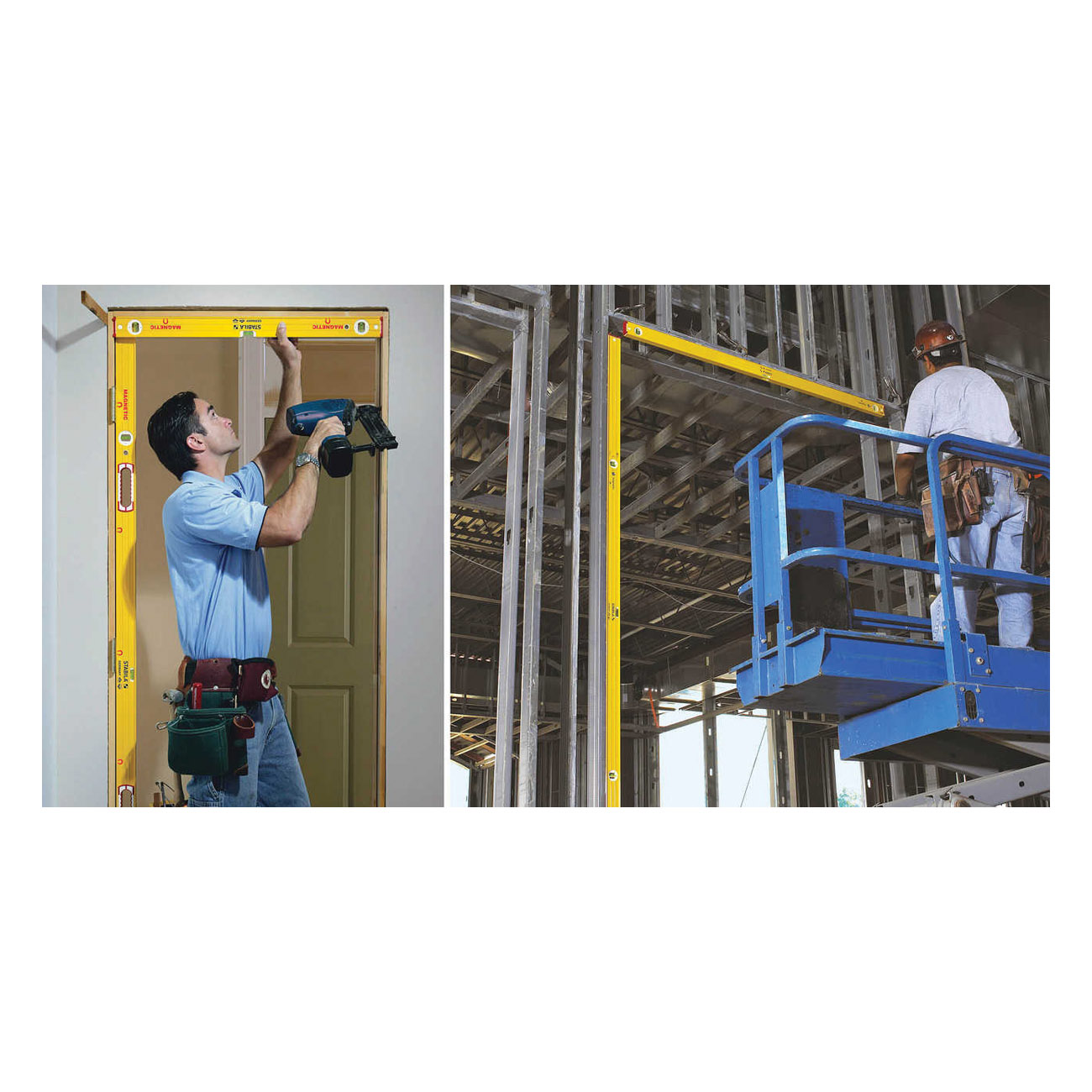 Stabila 38636 Box Beam Level, 36 in L, 3-Vial, Magnetic, Aluminum, Yellow - 4