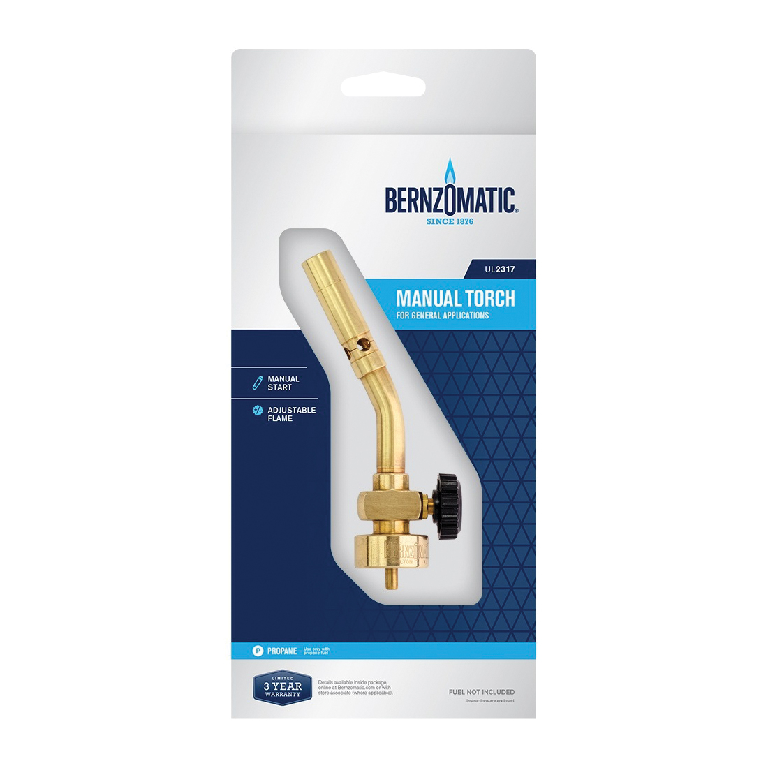 BernzOmatic UL2317 Manual Torch, Brass - 3