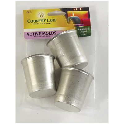 Country Lane 50014 Votive Mold, Seamless Flared, 2 oz Capacity, Metal