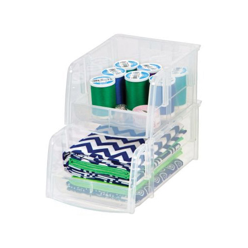 Iris 200510 Small Bin, Clear, 7-1/2 in L, 4-1/2 in W, 3 in H - 3