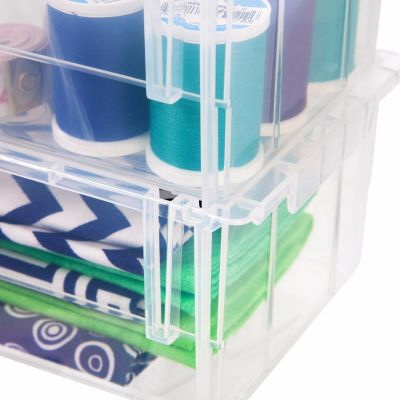 Iris 200510 Small Bin, Clear, 7-1/2 in L, 4-1/2 in W, 3 in H - 4