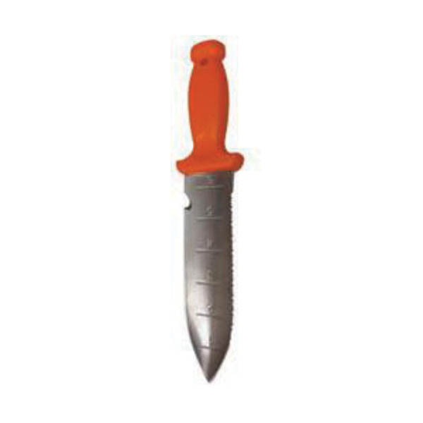 A.M. Leonard 4752 Deluxe Soil Knife, 11-3/4 in OAL, 6 in Blade, Stainless Steel Blade, Dual-Edged Blade, Plastic Handle - 4