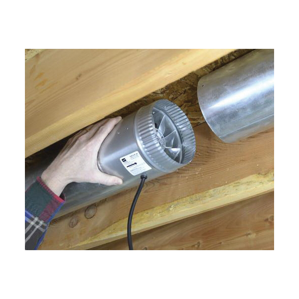 Suncourt INDUCTOR DB206C Inline Duct Booster Fan, 0.35 A, 120 VAC, 1-Speed, For: VS100, VS200 Variable Speed Control - 3