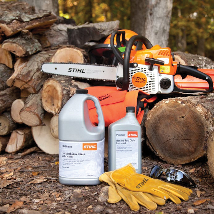 Stihl 7010 871 0211 Platinum Bar and Chain Oil, Straw, >335 deg F Flash, 1 gal Bottle - 2