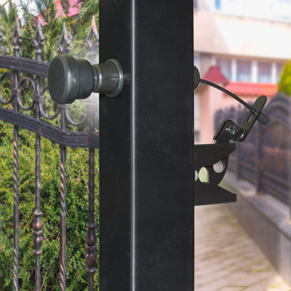 EZ Gate Latch EZGT001 Gate Latch Pull, 13 in L, 4 in W, Plastic, Black - 2