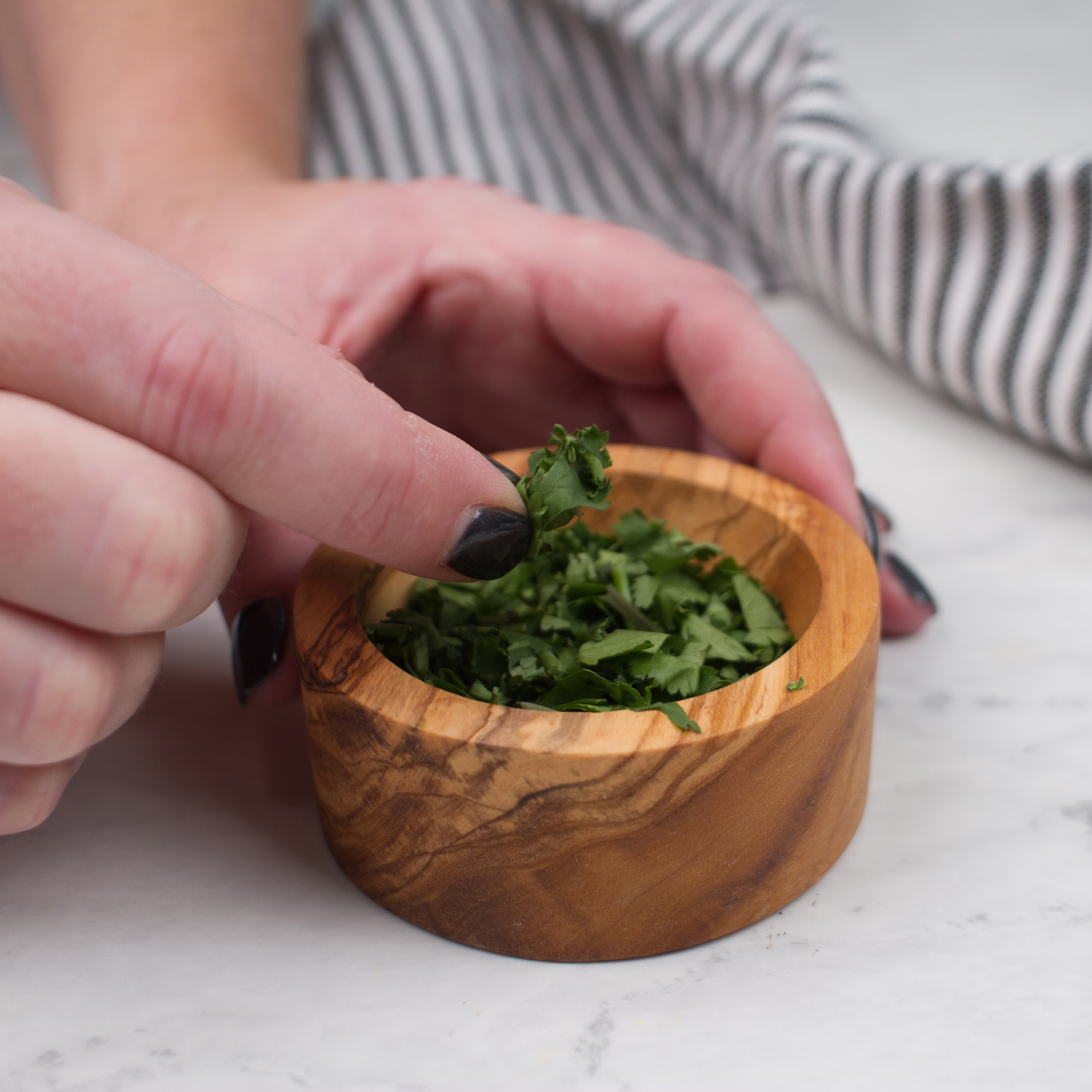 Rsvp International OW-BWL Pinch Bowl, 2 oz, 3 in Dia, Olive Wood - 4