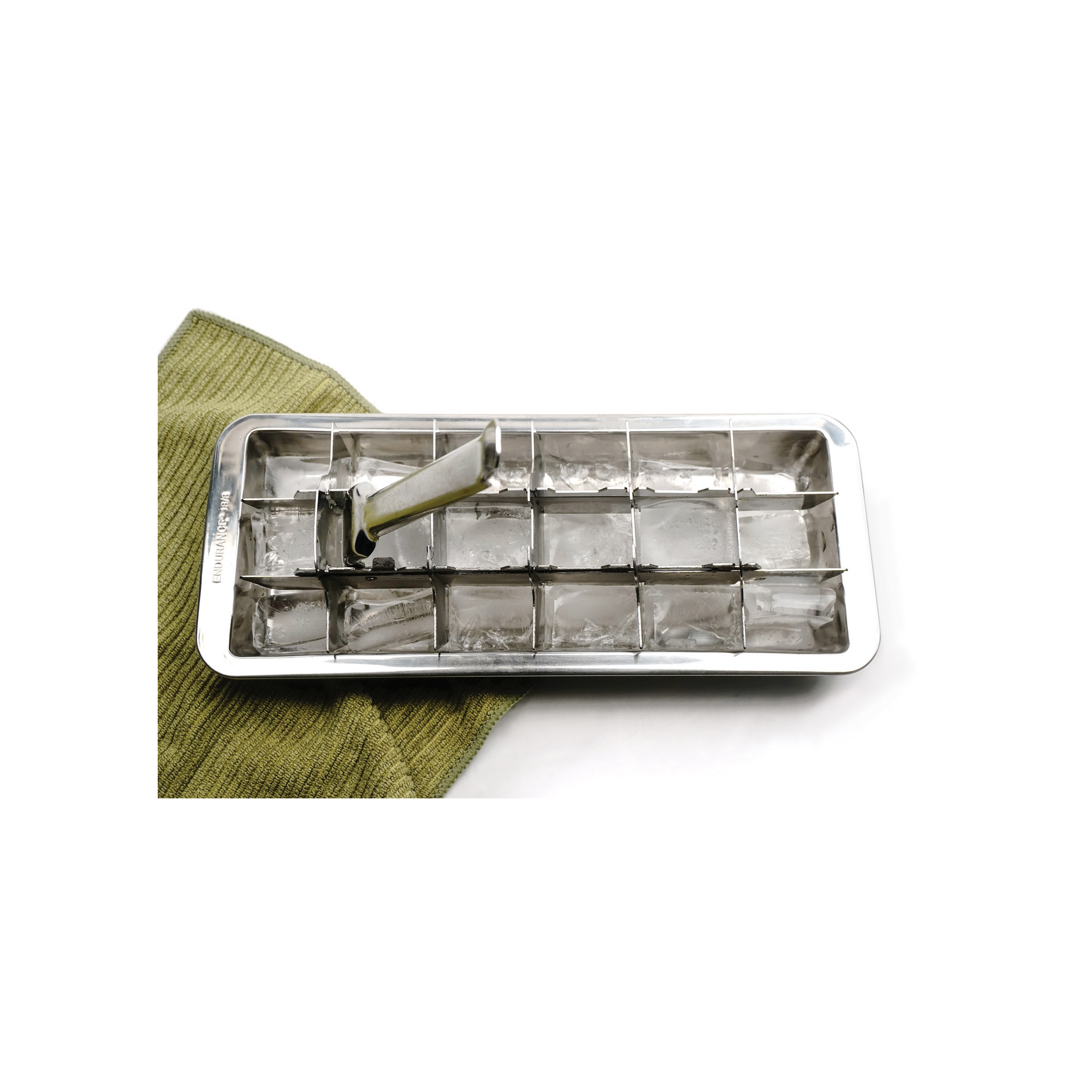 Endurance ICE-18 Ice Cube Tray, 18-Compartment, Stainless Steel, 11 in L, Dishwasher Safe: Yes - 4