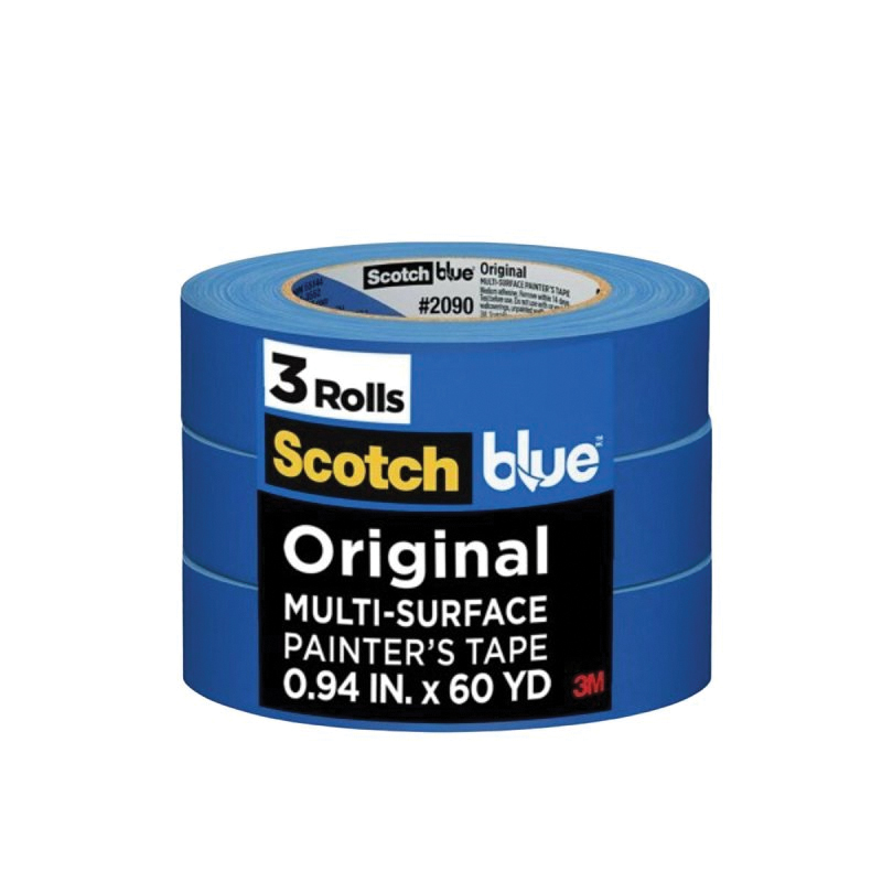 ScotchBlue 2090-24EC3 Painters Tape, 60 yd L, 0.94 in W, Blue - 1