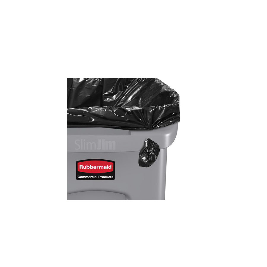Rubbermaid Slim Jim FG354060GRAY Trash Can, 23 gal Capacity, Plastic, Gray - 2