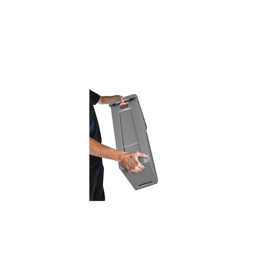 Rubbermaid Slim Jim FG354060GRAY Trash Can, 23 gal Capacity, Plastic, Gray - 3