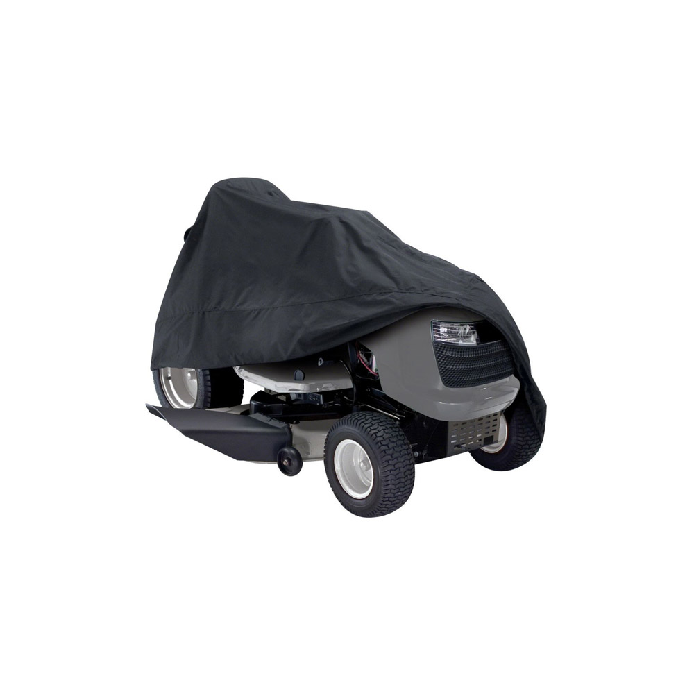 Classic Accessories 73967 Lawn Tractor Cover, Water-Resistant, Polyester, Black, For: Decks Up to 54 in - 2