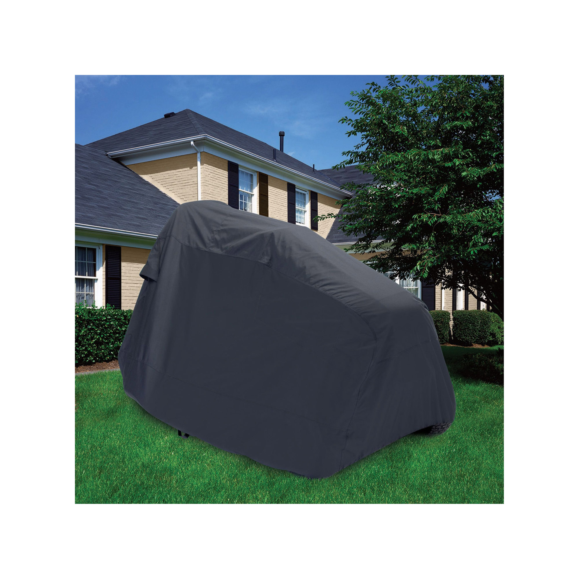 Classic Accessories 73967 Lawn Tractor Cover, Water-Resistant, Polyester, Black, For: Decks Up to 54 in - 5