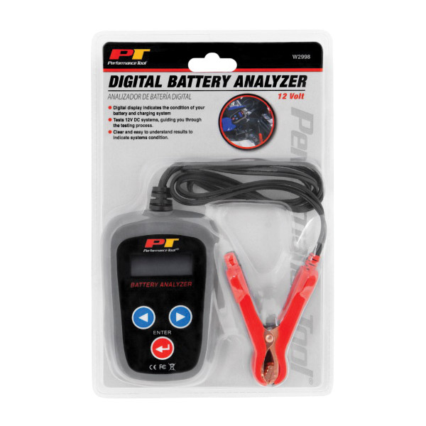 Performance Tool W2998 Battery Analyzer, 12 V Battery, Digital - 2