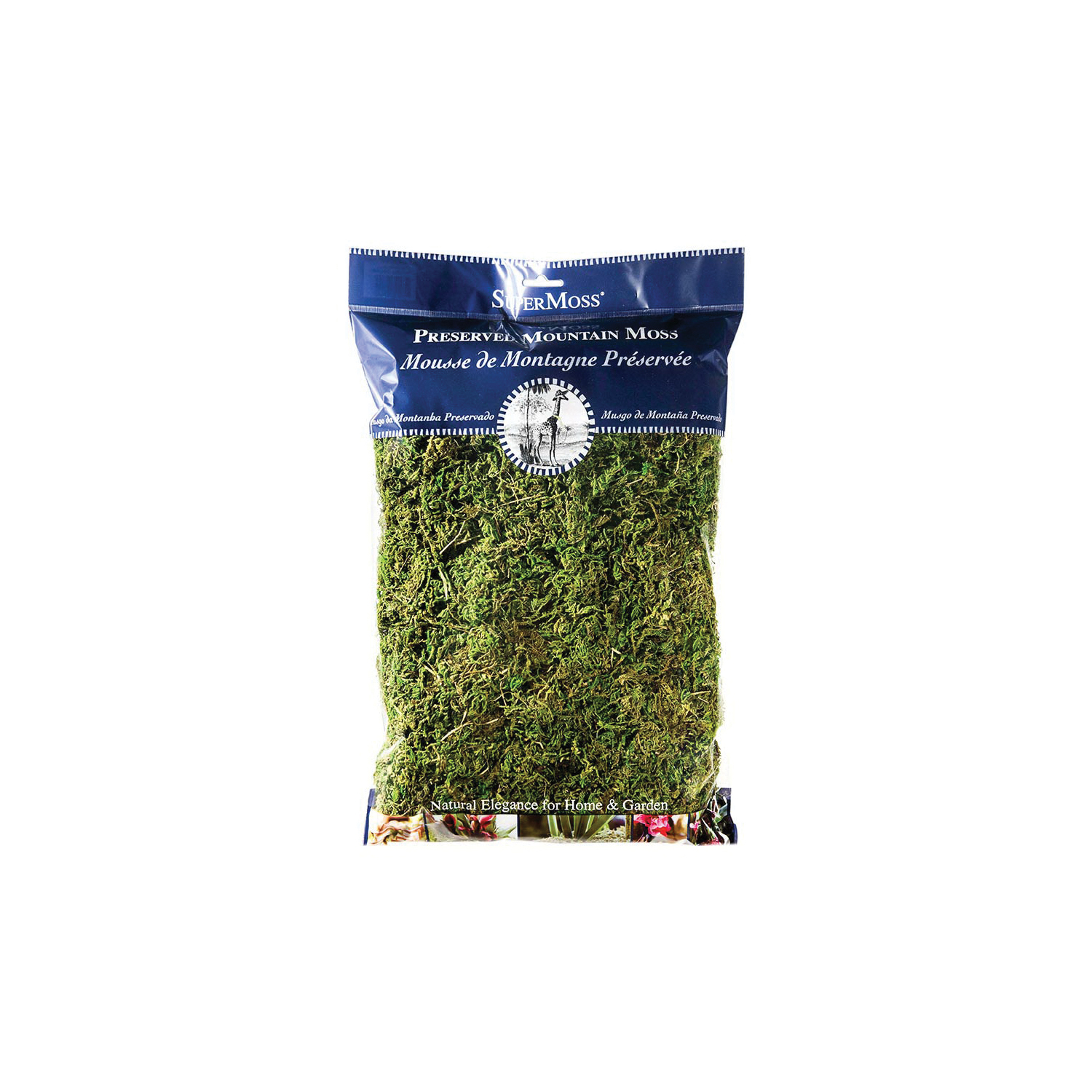 SuperMoss 23802 Mountain Moss Preserved, Fresh Green, 8 oz Bag - 2